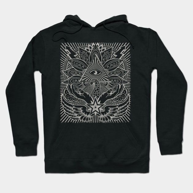 Illuminati Pyramid Eye Hoodie by Drop23